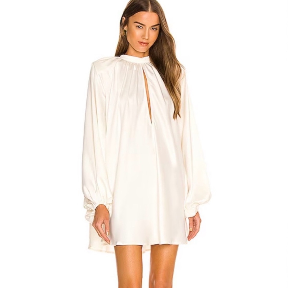 Revolve x Michael Costello ivory silk dress